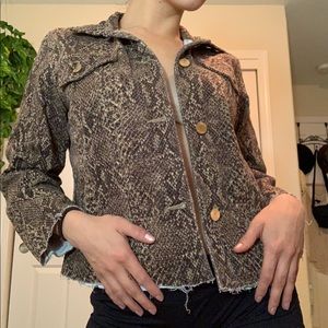 trendy snakeskin jacket